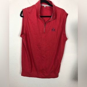 Peter Millar crowd sports mens L large vest 1/4 zipper